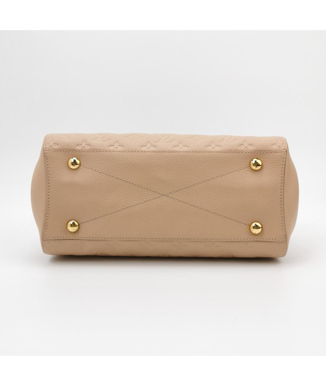 LOUIS VUITTON Бежевая кожаная сумка тоут, фото 5