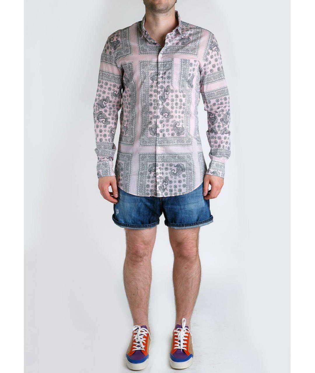 DOLCE&GABBANA Розовая хлопковая кэжуал рубашка, фото 4