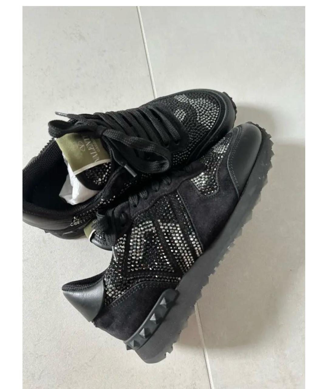 VALENTINO Черные замшевые кроссовки, фото 4