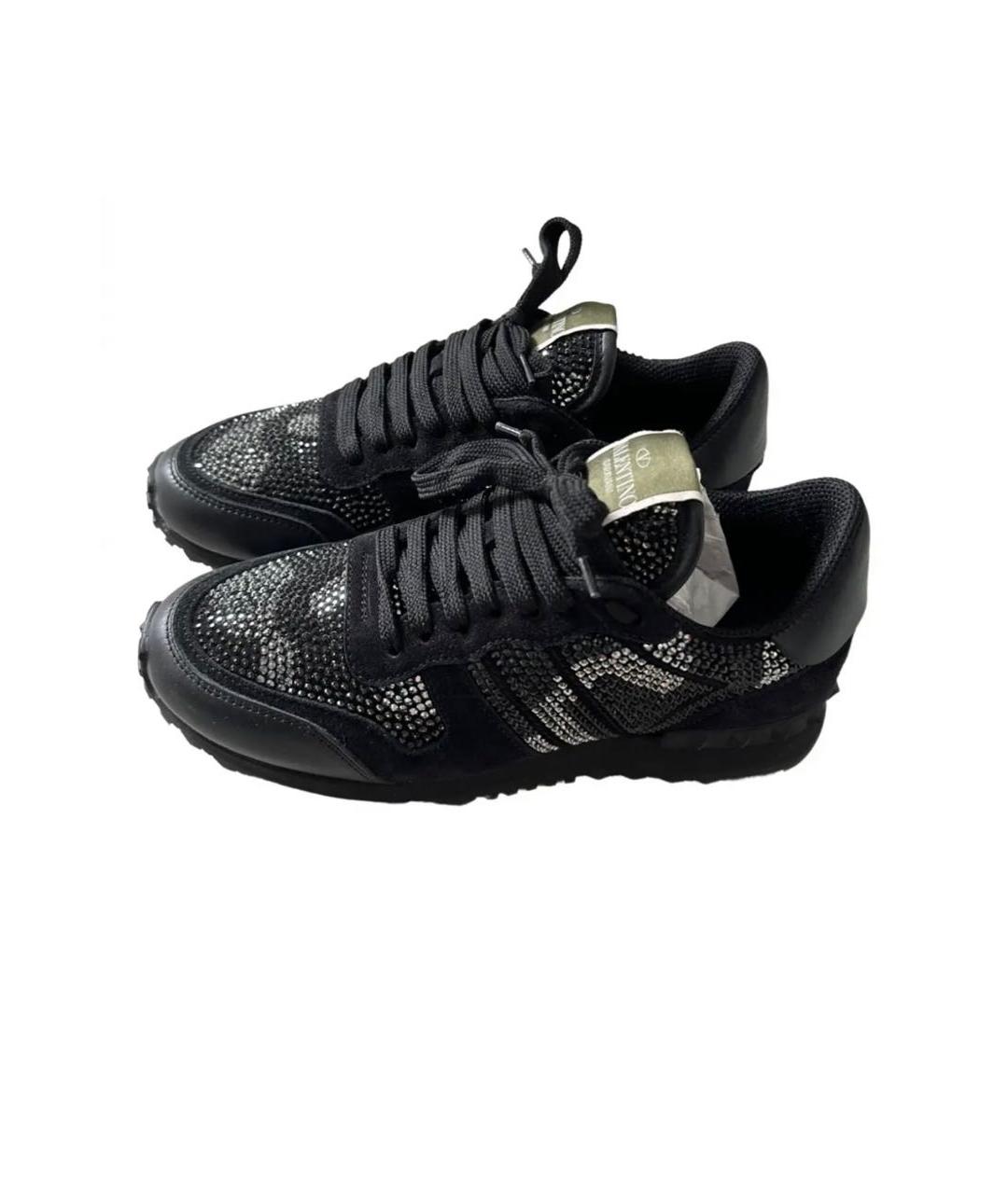 VALENTINO Черные замшевые кроссовки, фото 2