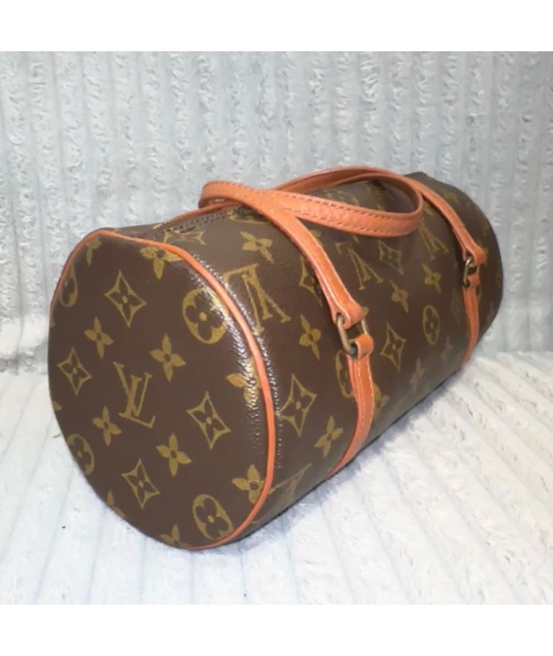 LOUIS VUITTON Коричневая сумка с короткими ручками из искусственной кожи, фото 4
