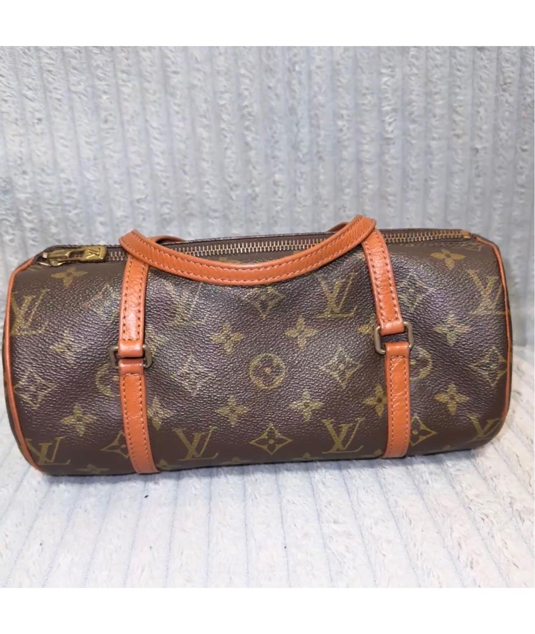 LOUIS VUITTON Коричневая сумка с короткими ручками из искусственной кожи, фото 6