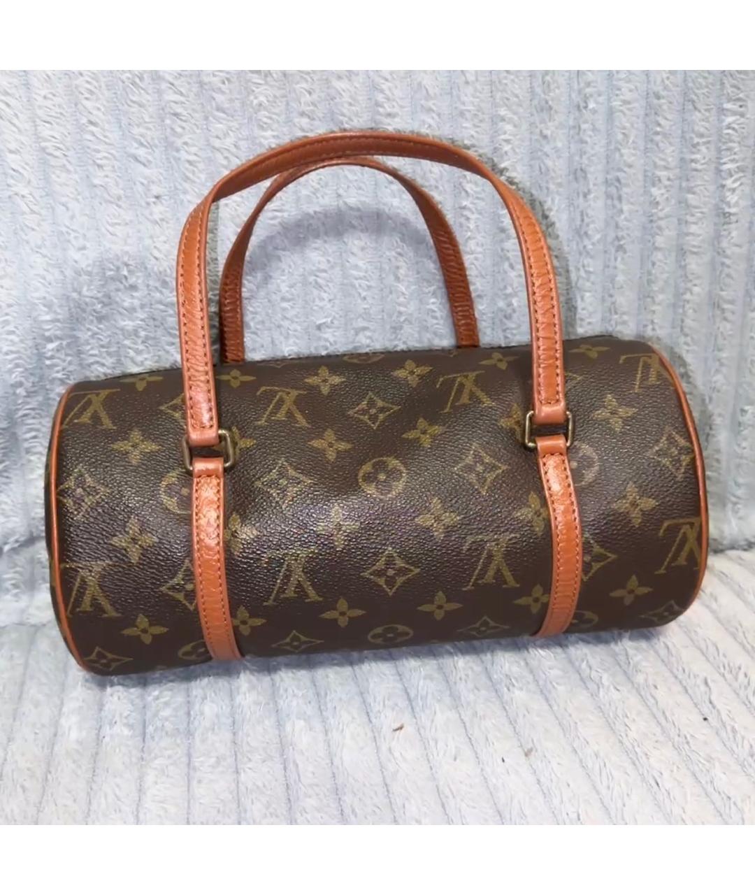 LOUIS VUITTON Коричневая сумка с короткими ручками из искусственной кожи, фото 7