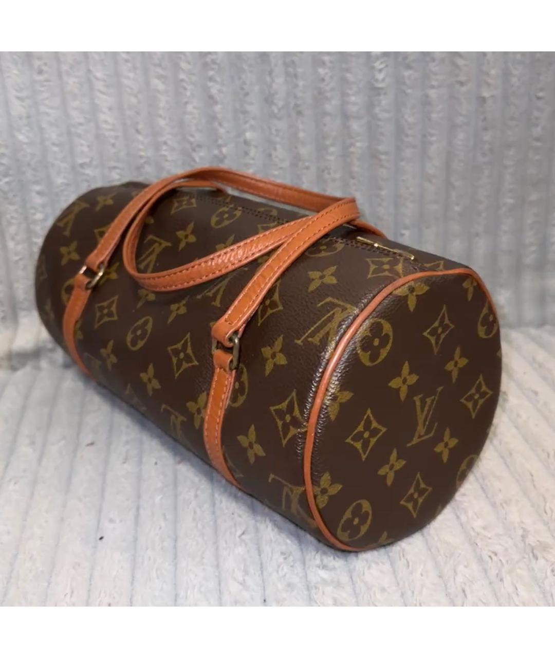 LOUIS VUITTON Коричневая сумка с короткими ручками из искусственной кожи, фото 3