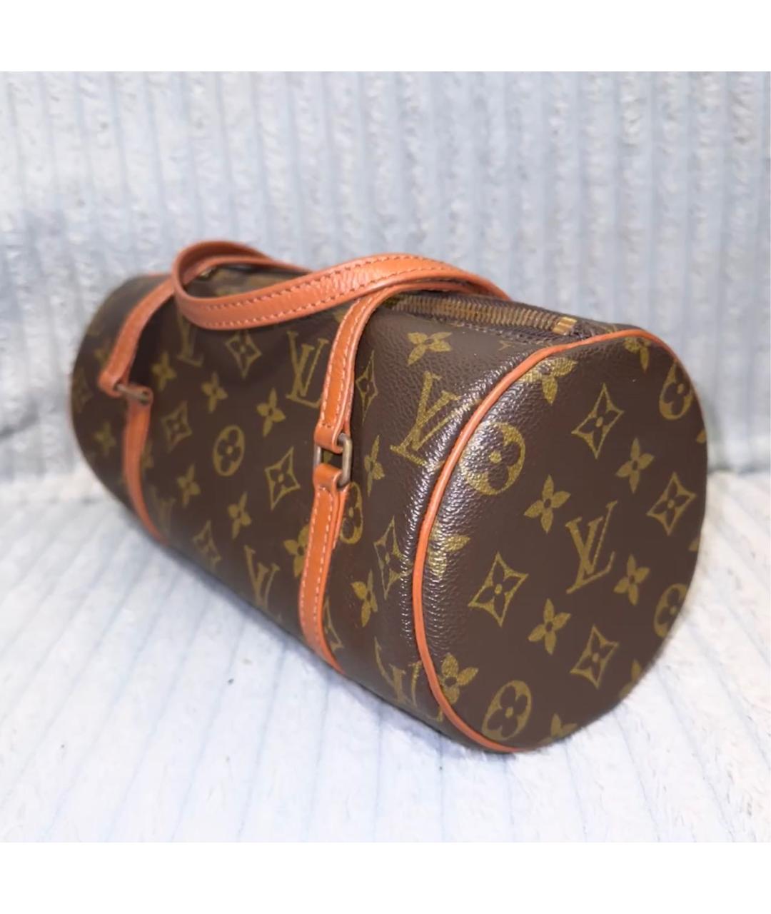 LOUIS VUITTON Коричневая сумка с короткими ручками из искусственной кожи, фото 5