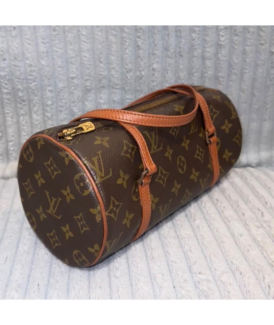 LOUIS VUITTON Коричневая сумка с короткими ручками из искусственной кожи, фото 2
