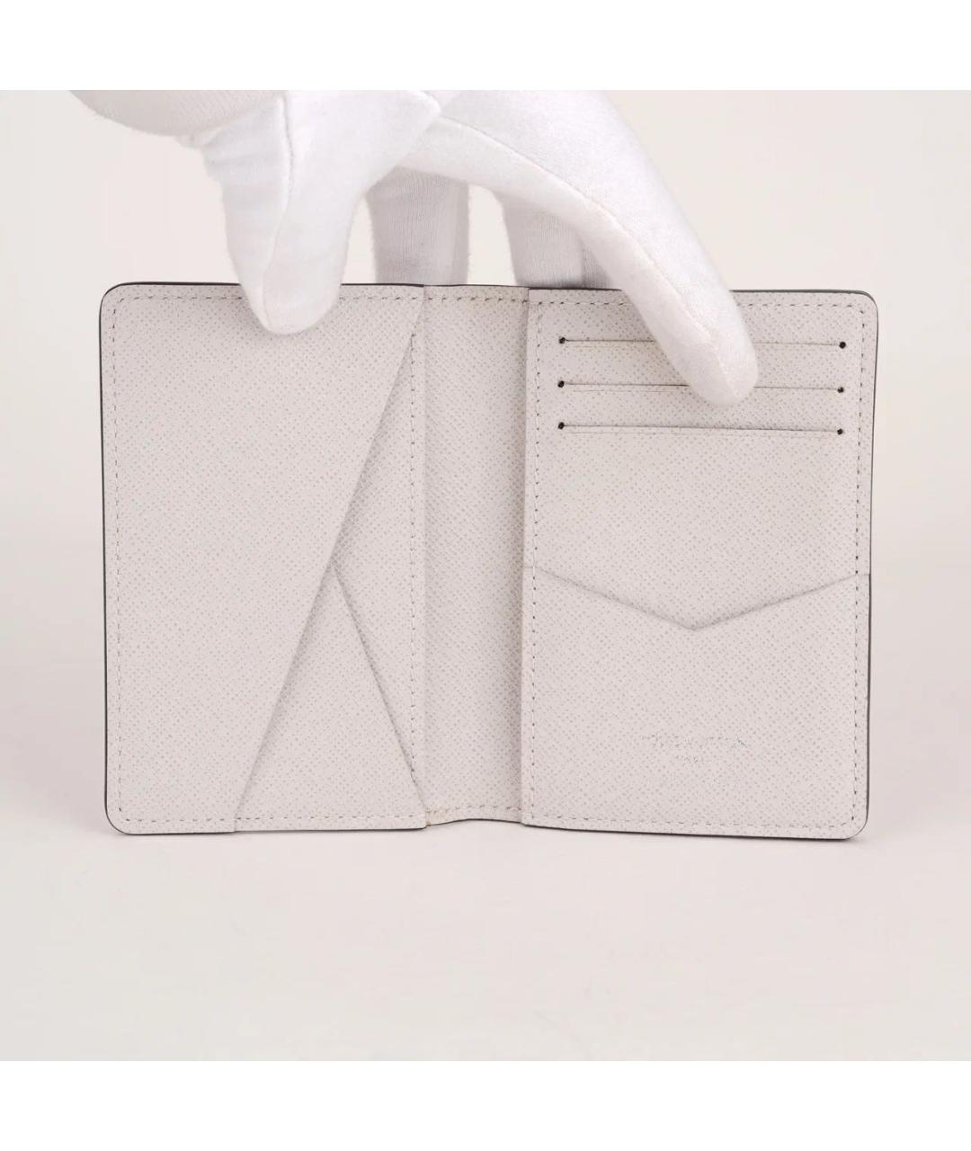 LOUIS VUITTON Белый кожаный кардхолдер, фото 7