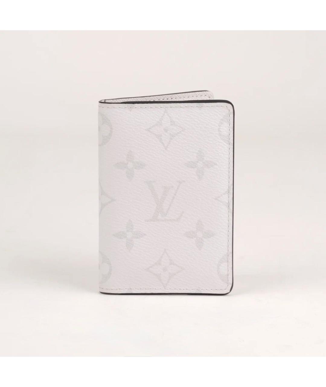 LOUIS VUITTON Белый кожаный кардхолдер, фото 9
