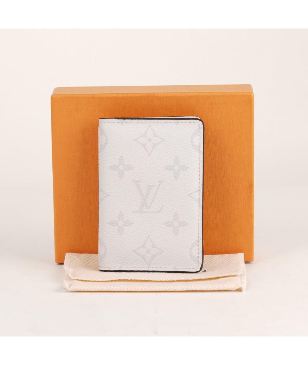 LOUIS VUITTON Белый кожаный кардхолдер, фото 2