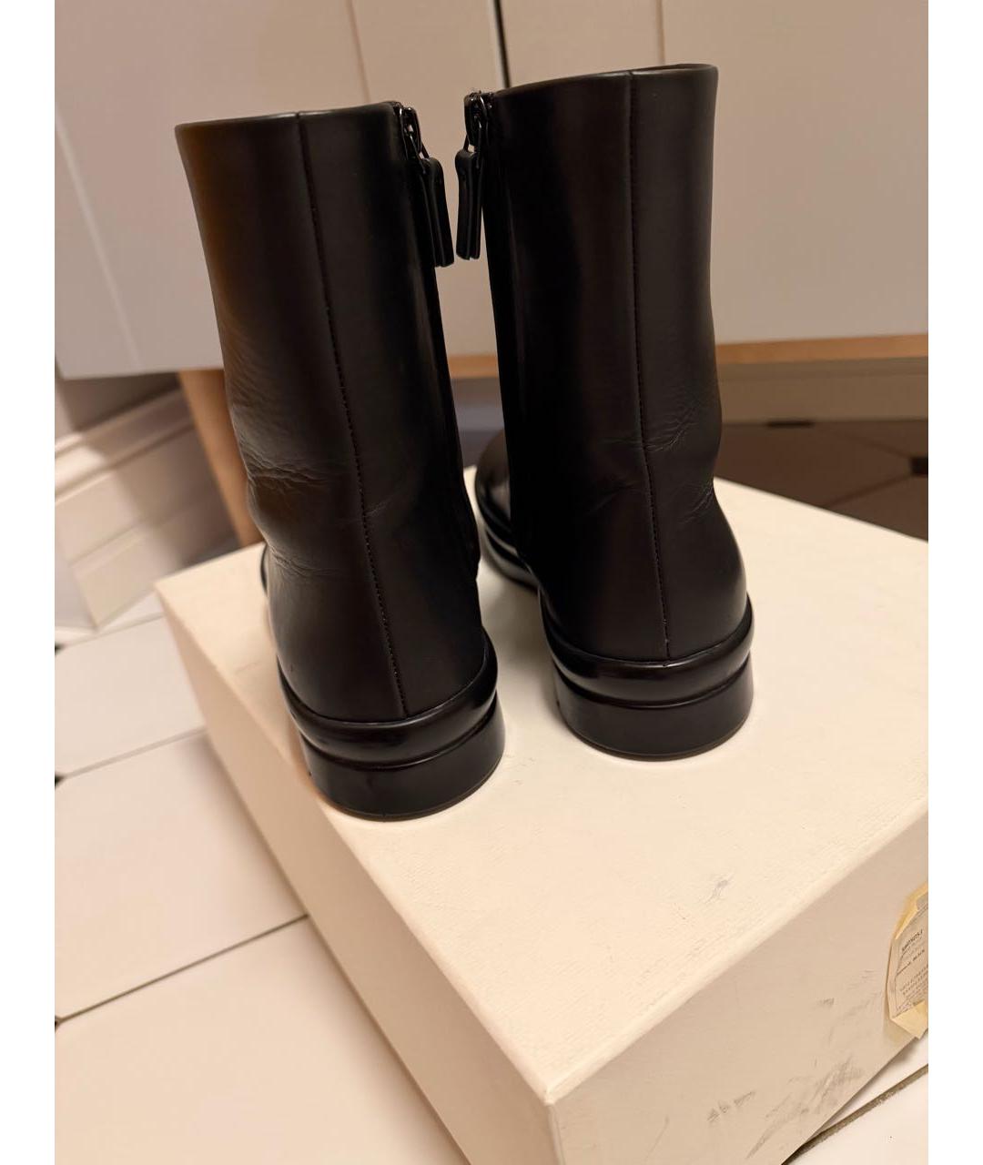 THE ROW Черные кожаные ботинки, фото 4