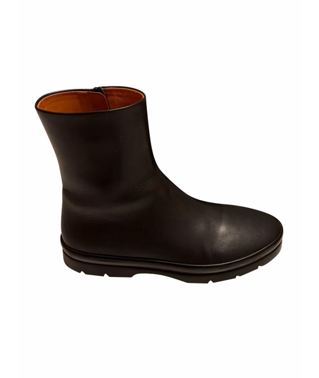 THE ROW Черные кожаные ботинки, фото 1