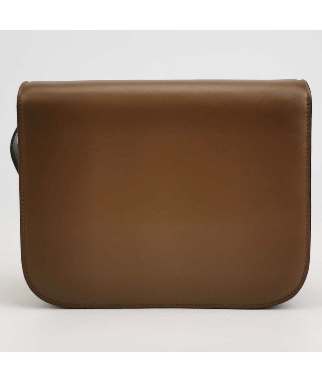 CELINE Коричневая кожаная сумка через плечо, фото 4