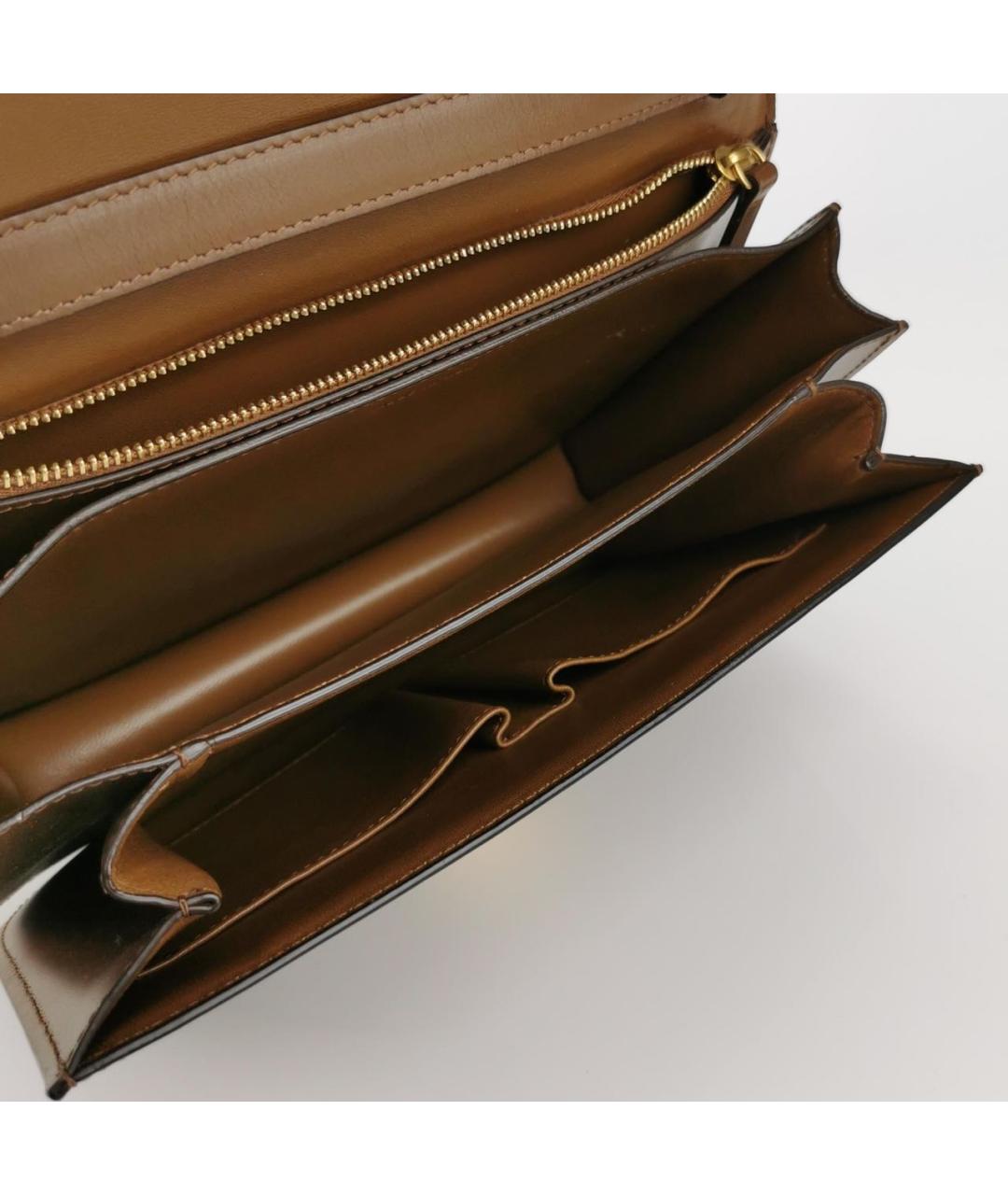 CELINE Коричневая кожаная сумка через плечо, фото 6