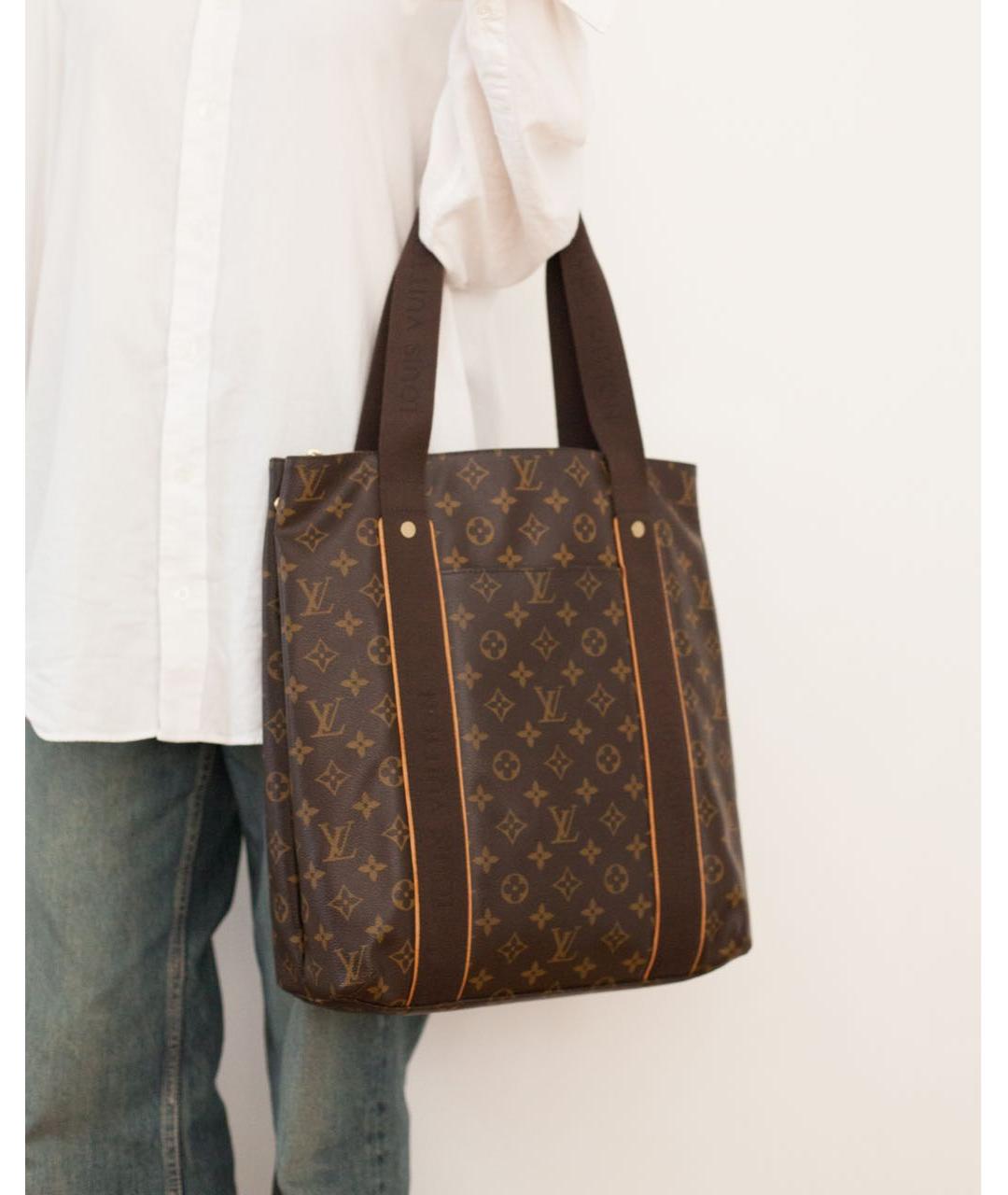 LOUIS VUITTON Коричневая сумка тоут, фото 3