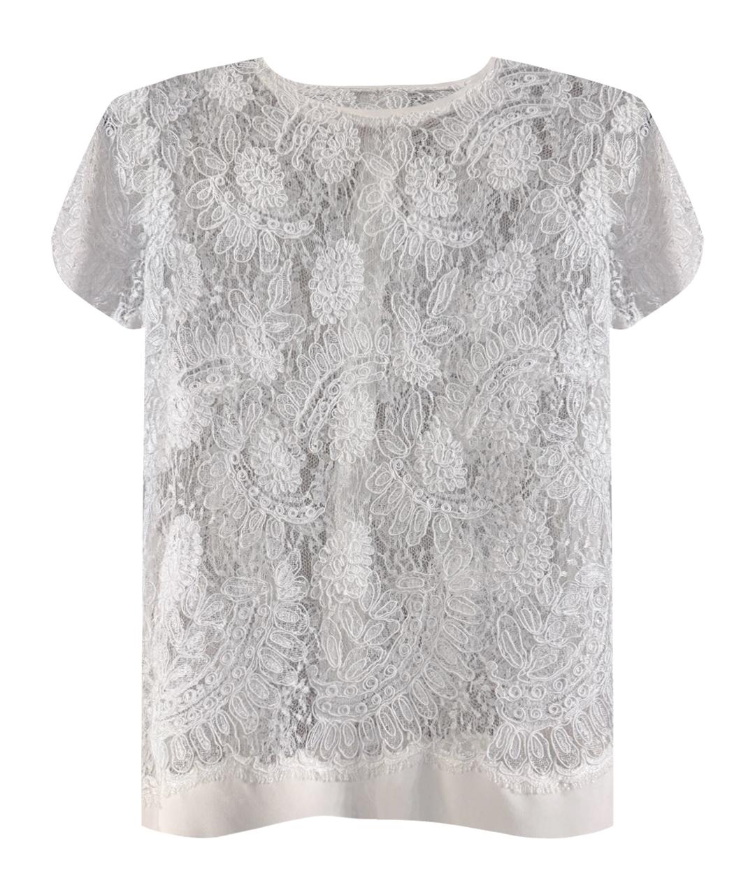 ERMANNO SCERVINO Белая кружевная блузы, фото 1