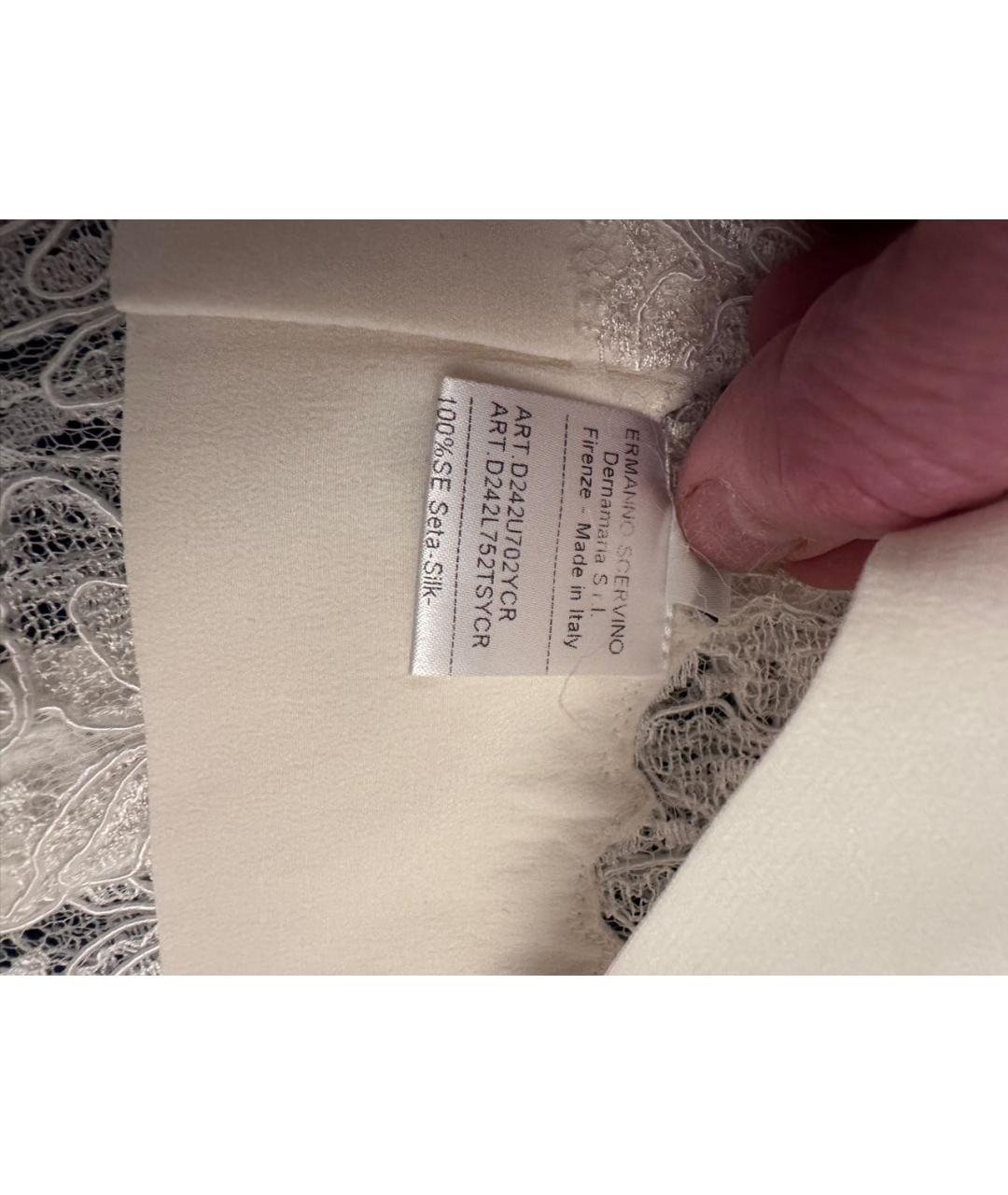 ERMANNO SCERVINO Белая кружевная блузы, фото 6