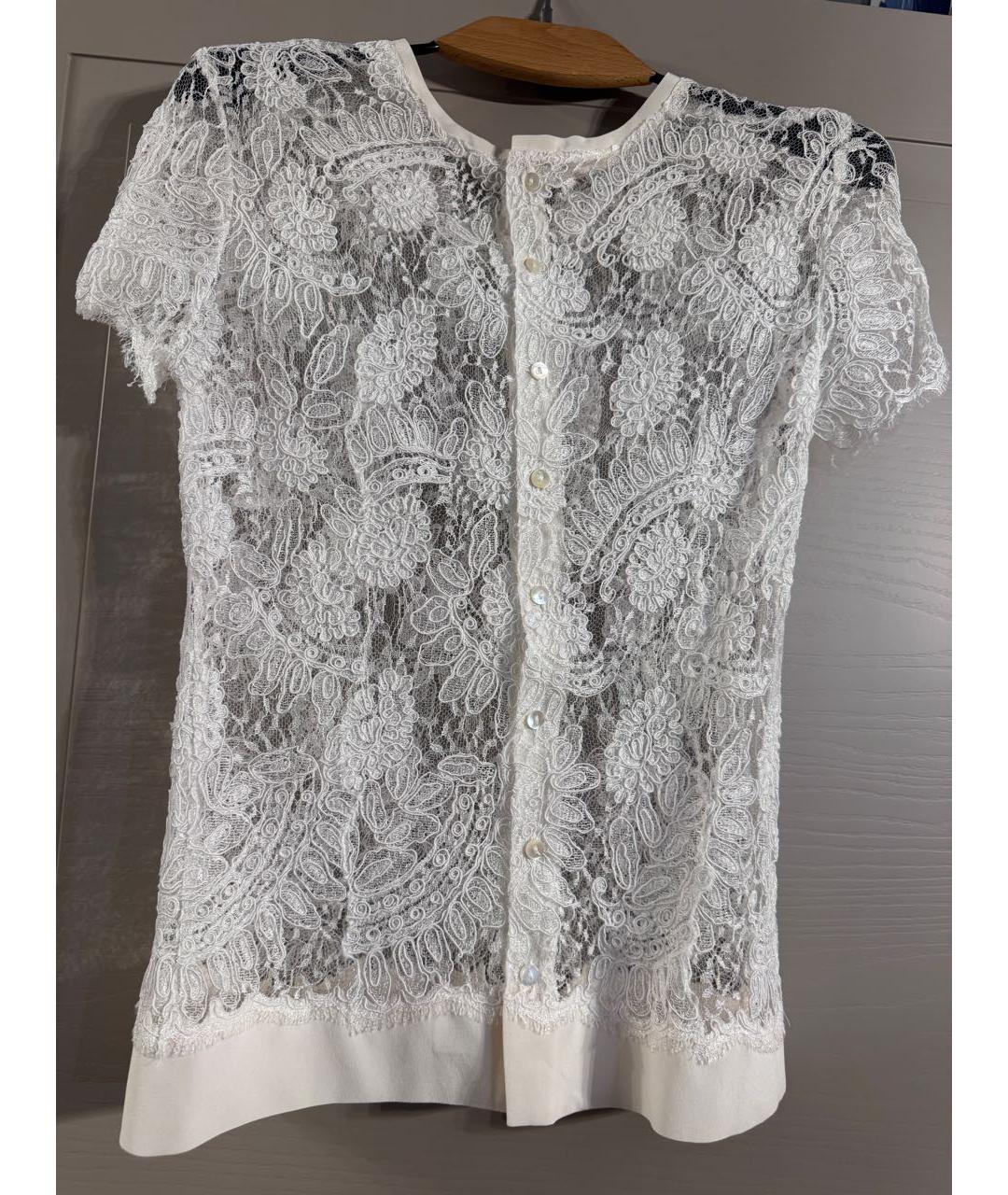 ERMANNO SCERVINO Белая кружевная блузы, фото 2
