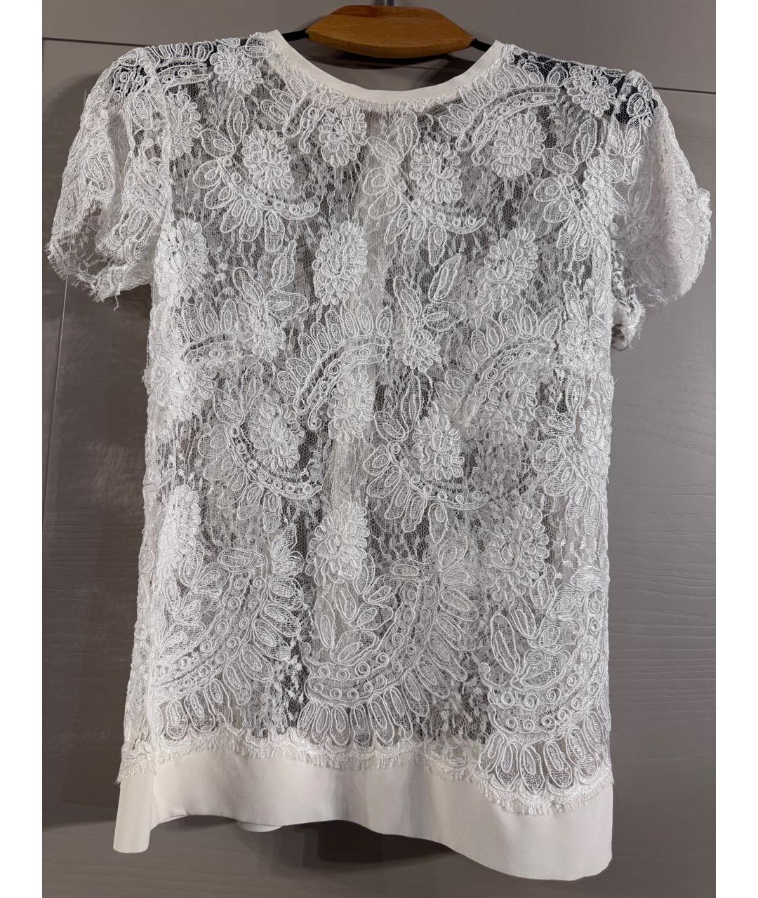 ERMANNO SCERVINO Белая кружевная блузы, фото 9