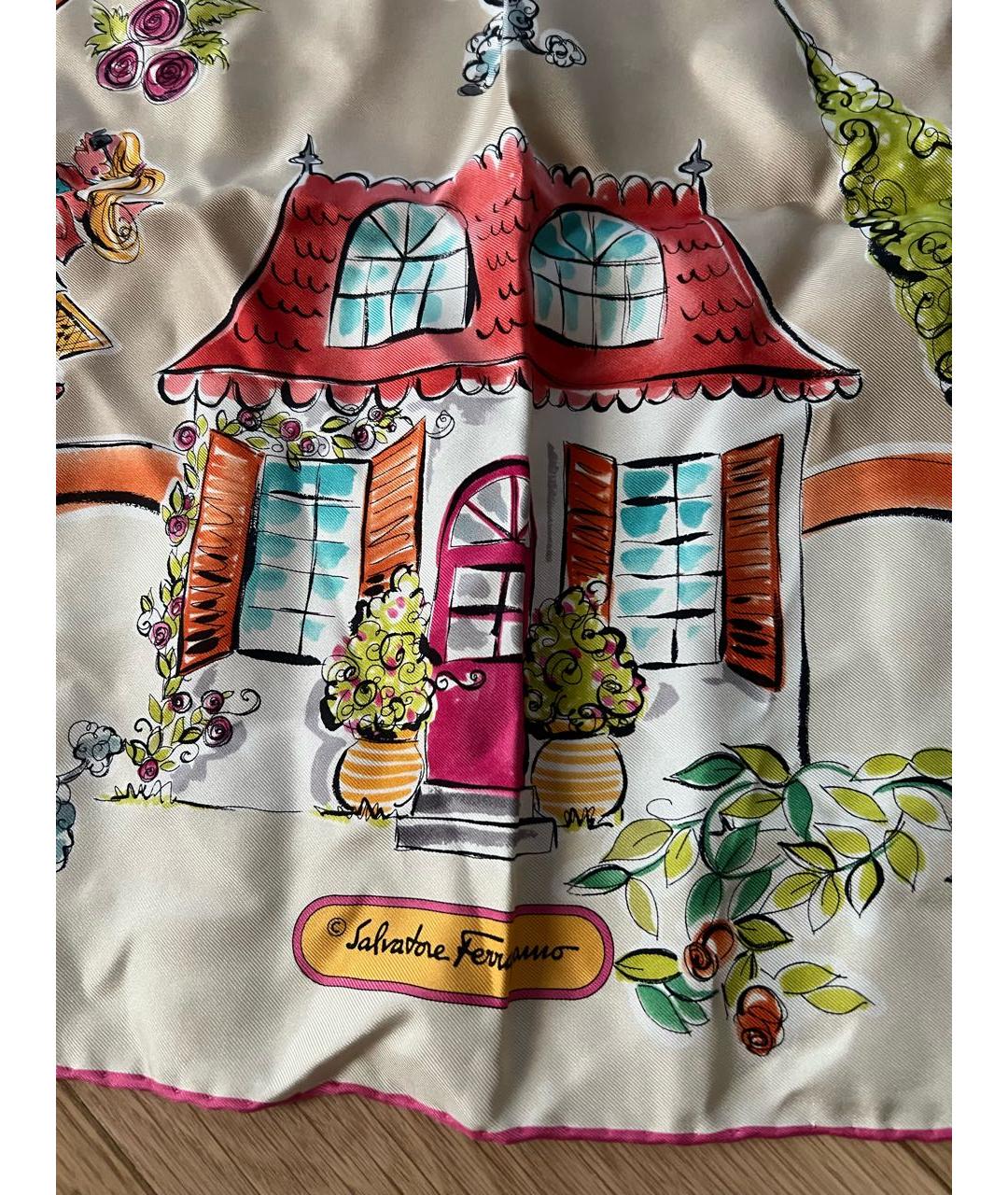 FERRAGAMO Мульти шелковый платок, фото 2