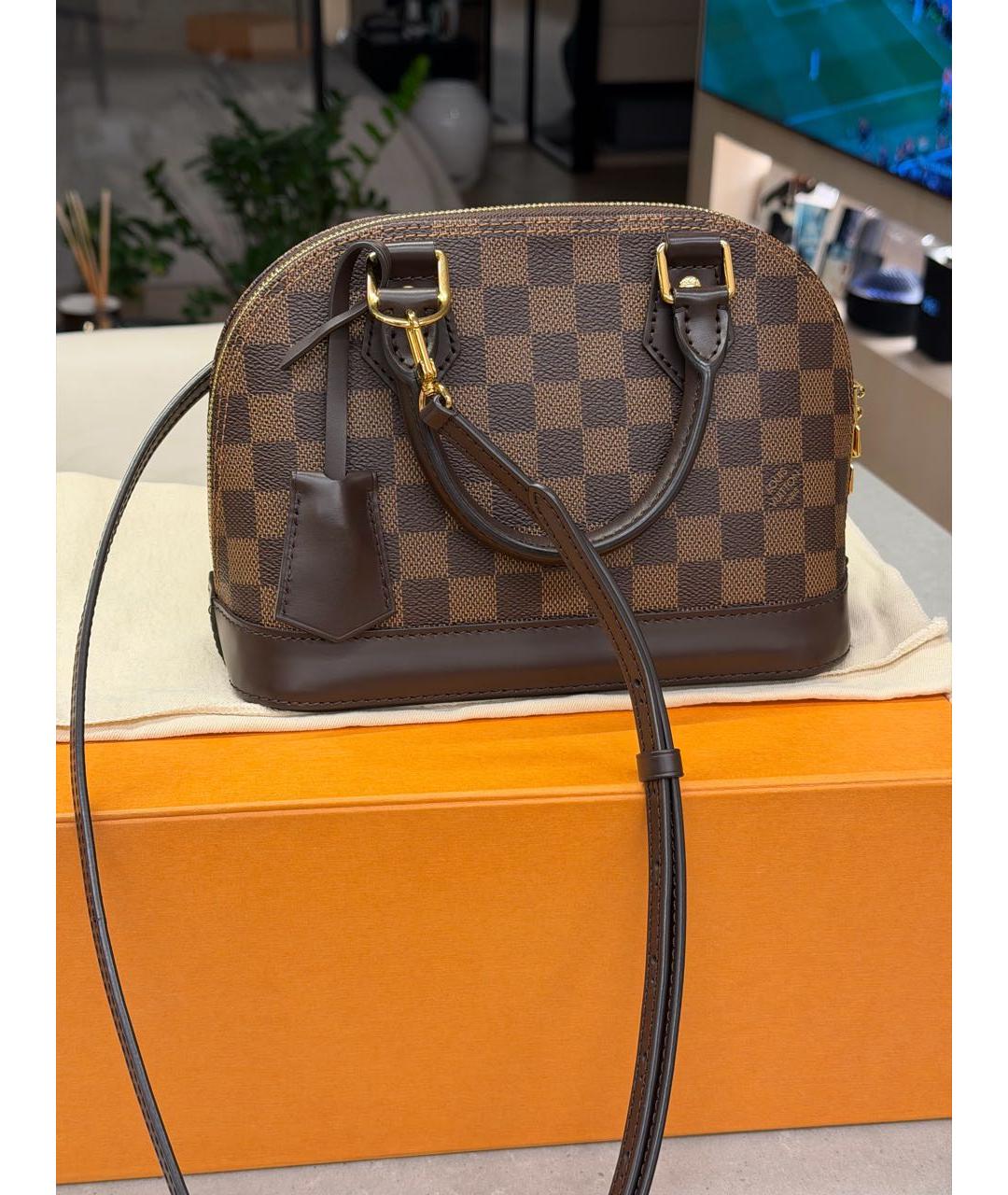 LOUIS VUITTON Коричневая сумка с короткими ручками, фото 6