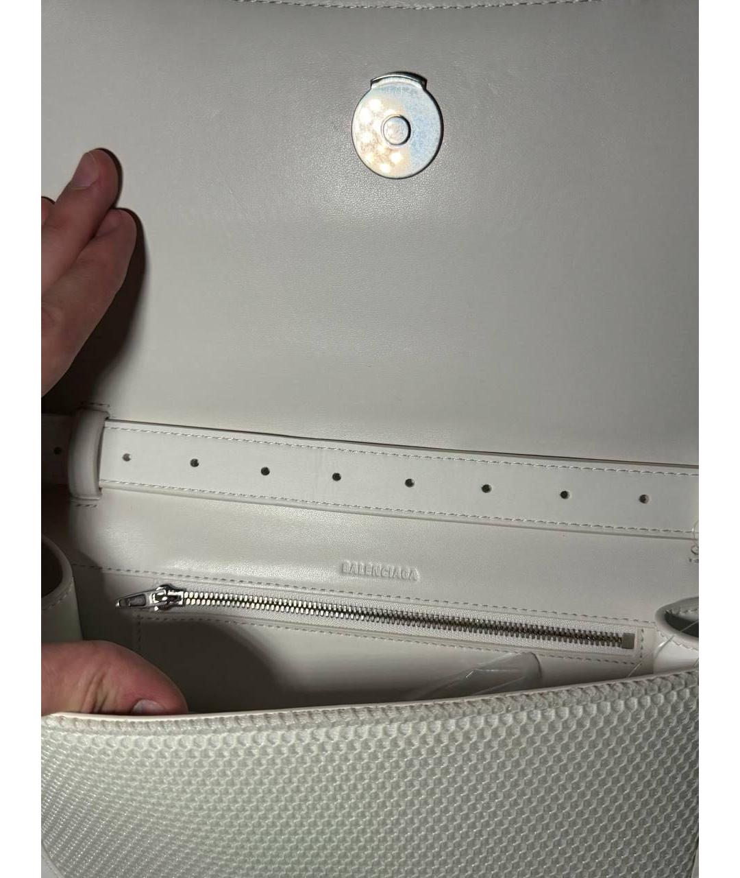 BALENCIAGA Белая синтетическая сумка через плечо, фото 4