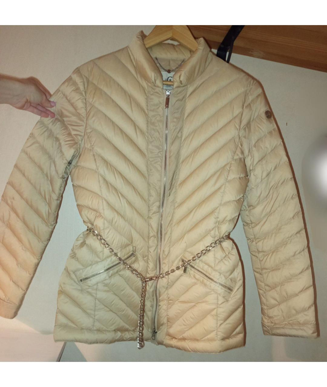 CERRUTI 1881 Бежевый полиамидовый пуховик, фото 6