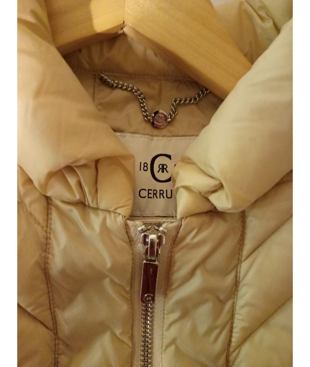 CERRUTI 1881 Бежевый полиамидовый пуховик, фото 3