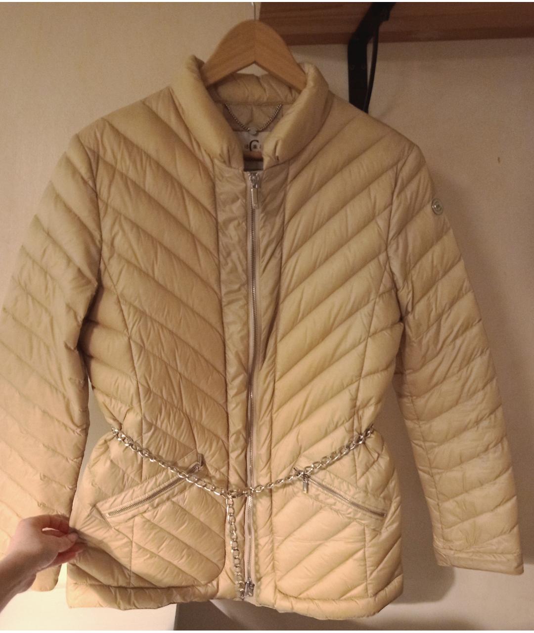 CERRUTI 1881 Бежевый полиамидовый пуховик, фото 5