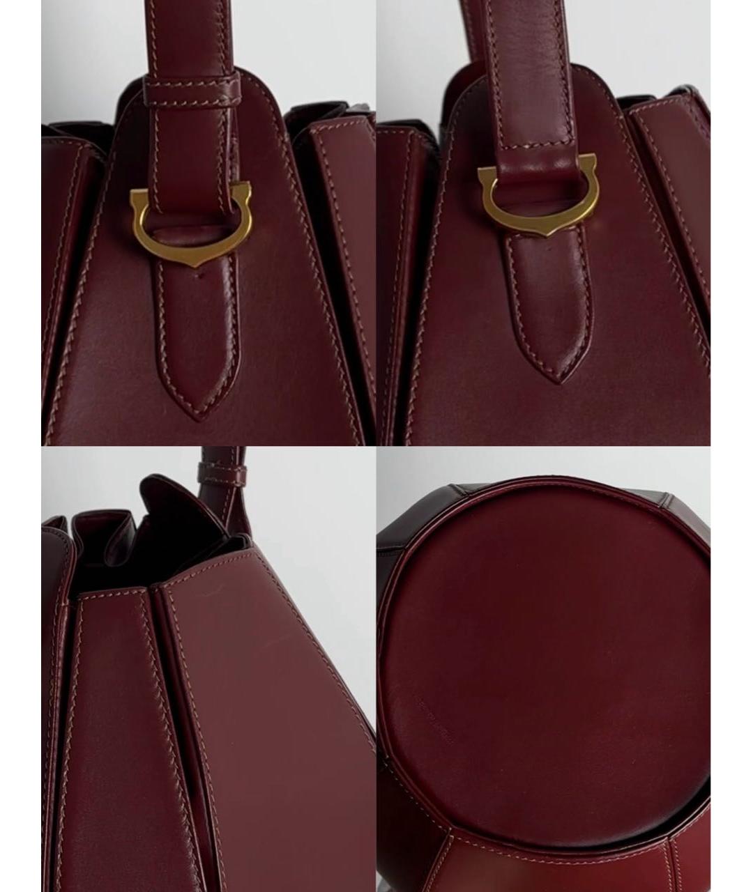 CARTIER Бордовая кожаная сумка через плечо, фото 8