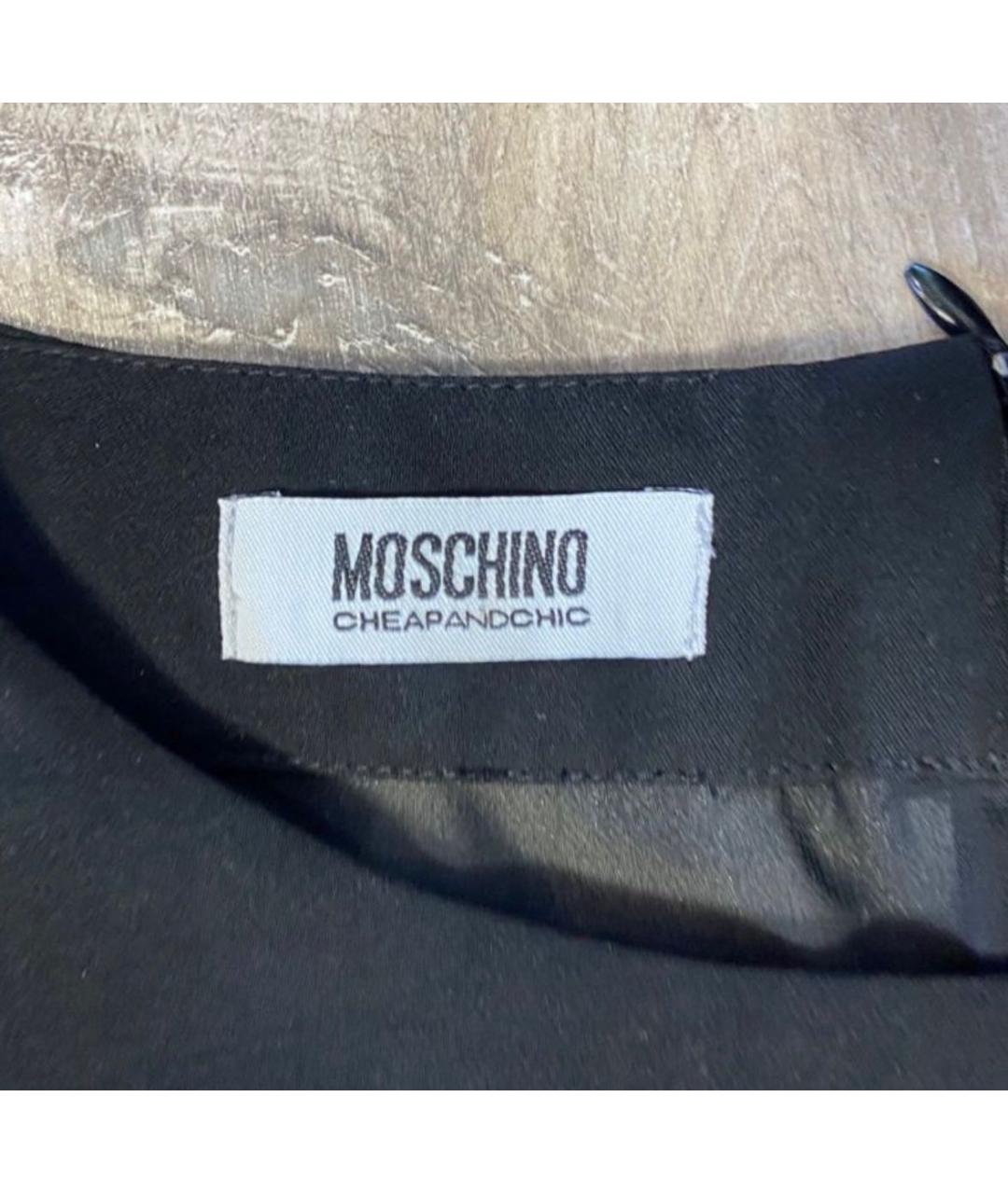 MOSCHINO Черное полиэстеровое повседневное платье, фото 7