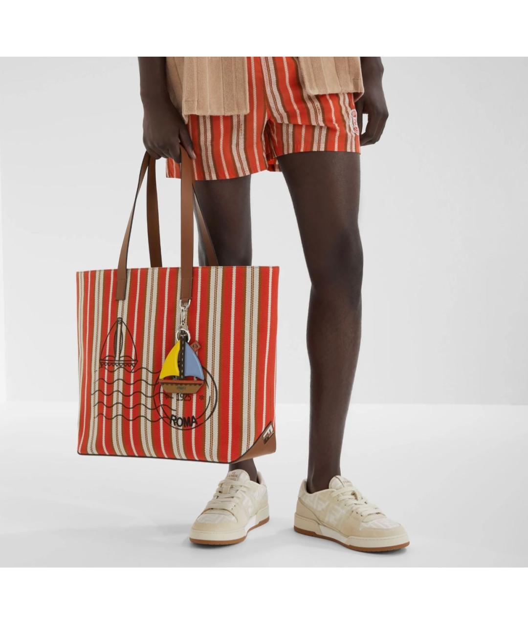 FENDI Бежевые низкие кроссовки / кеды, фото 5