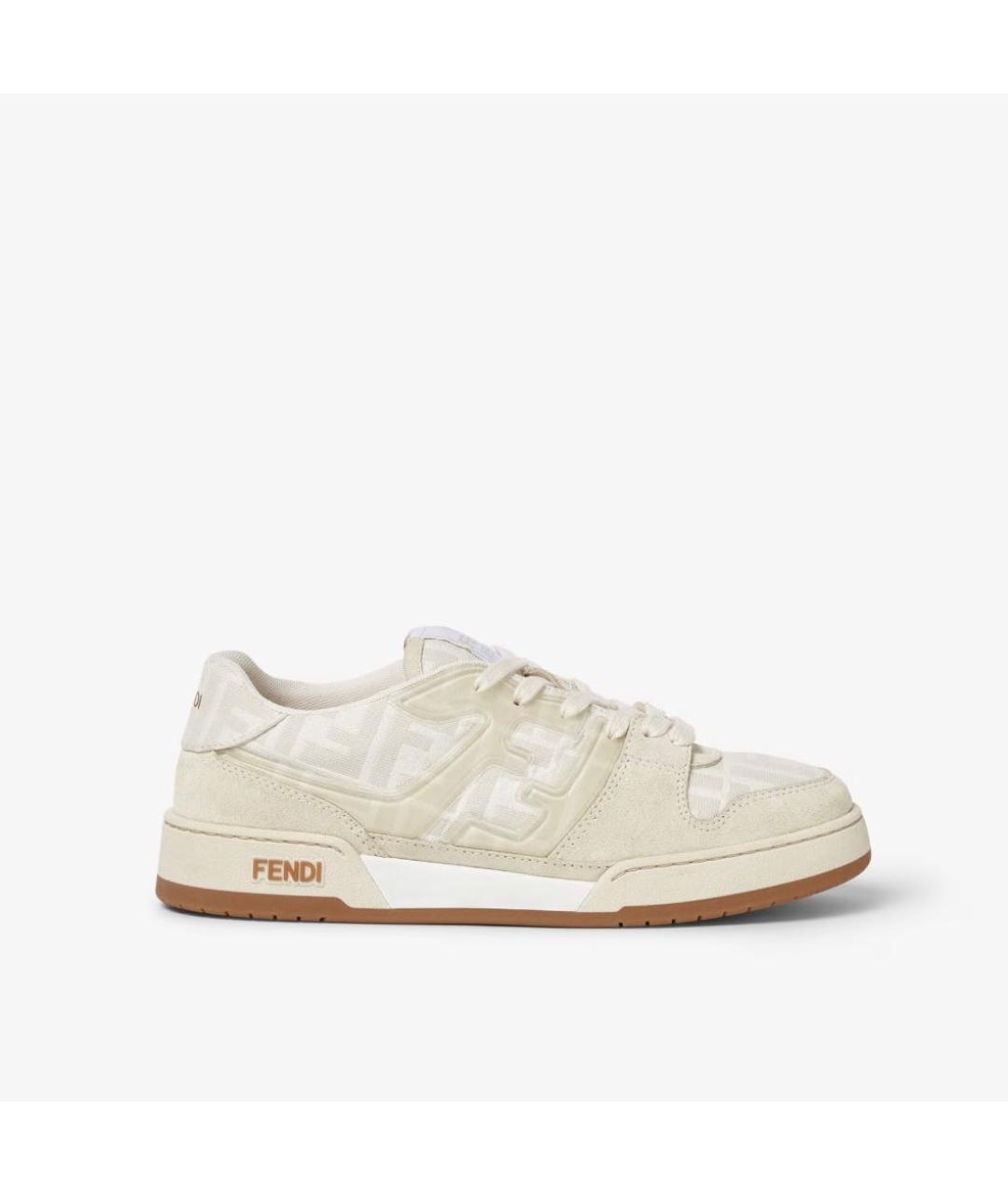 FENDI Бежевые низкие кроссовки / кеды, фото 6