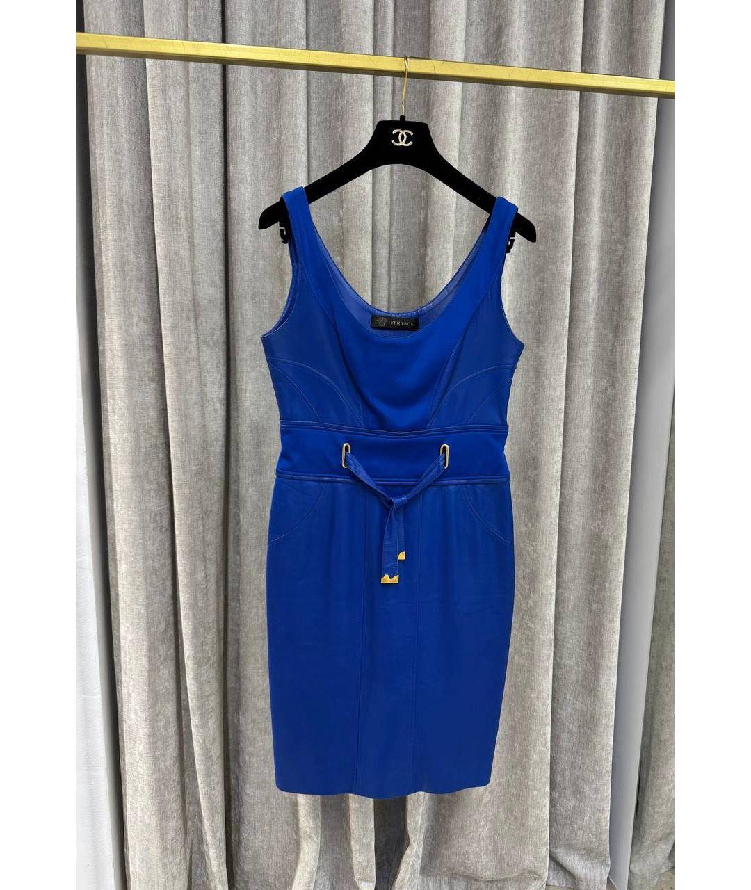 VERSACE Синее коктейльное платье, фото 3