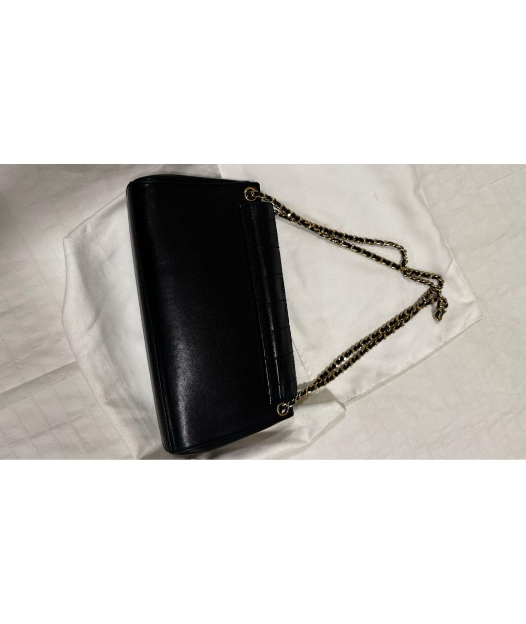 CHANEL Черная кожаная сумка через плечо, фото 2