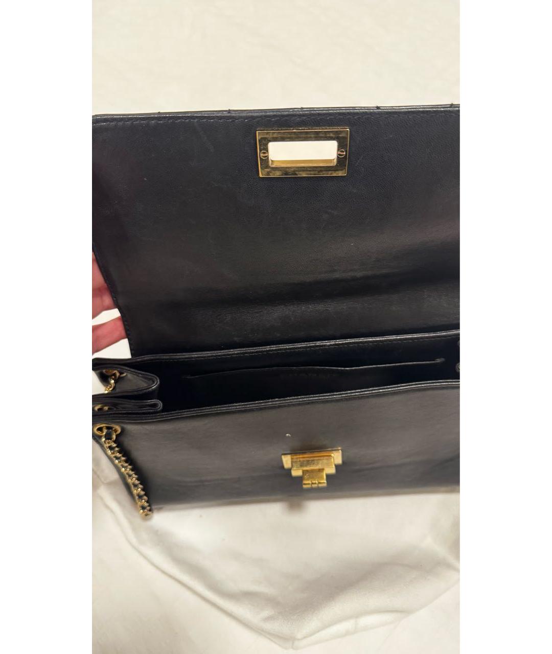 CHANEL Черная кожаная сумка через плечо, фото 4