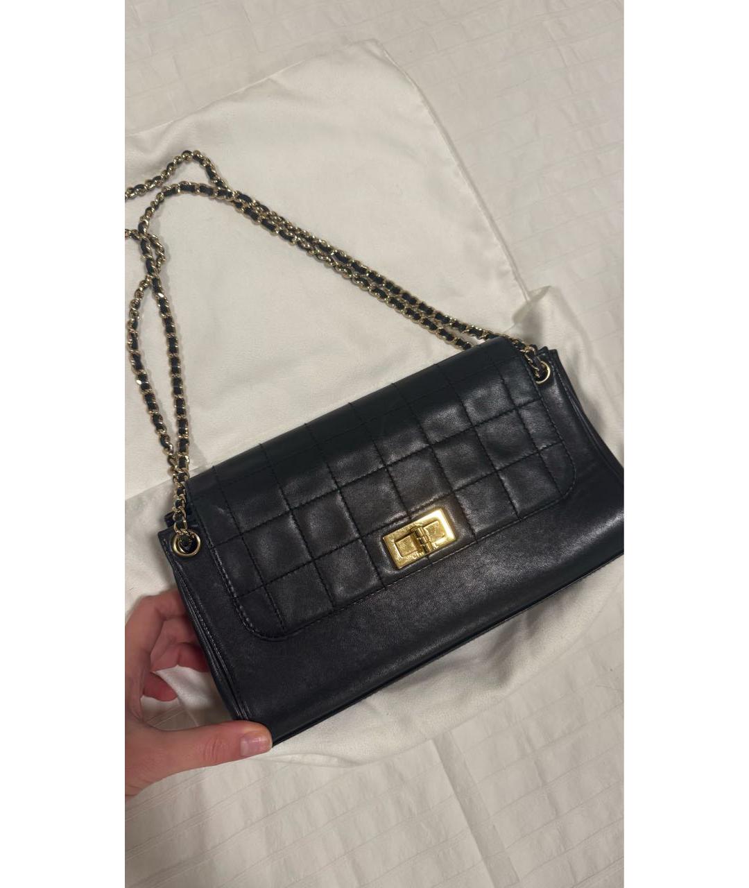 CHANEL Черная кожаная сумка через плечо, фото 6