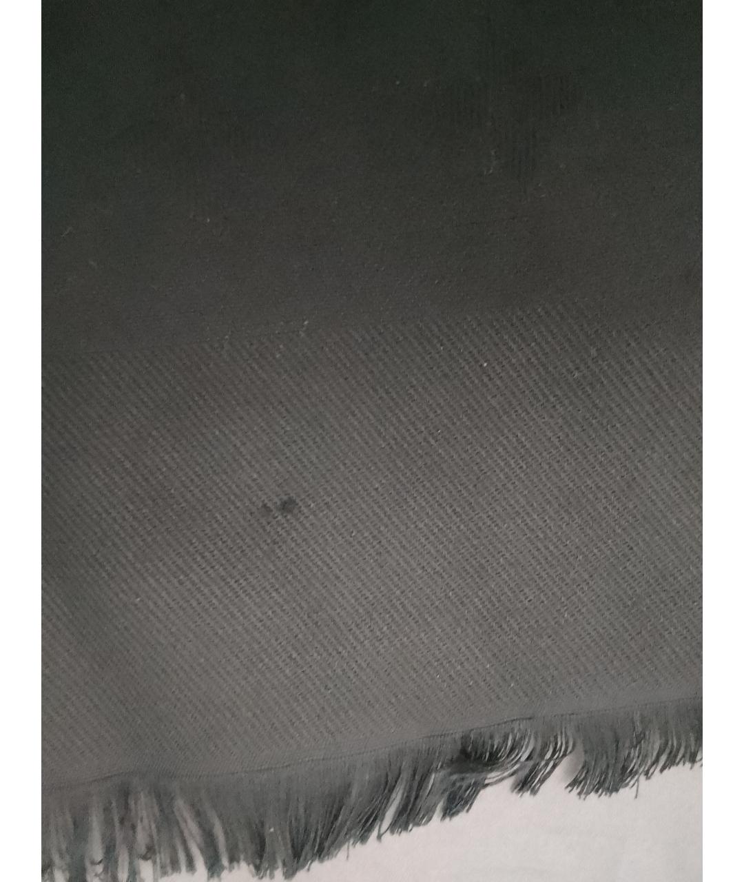 LOUIS VUITTON Черный шелковый платок, фото 6