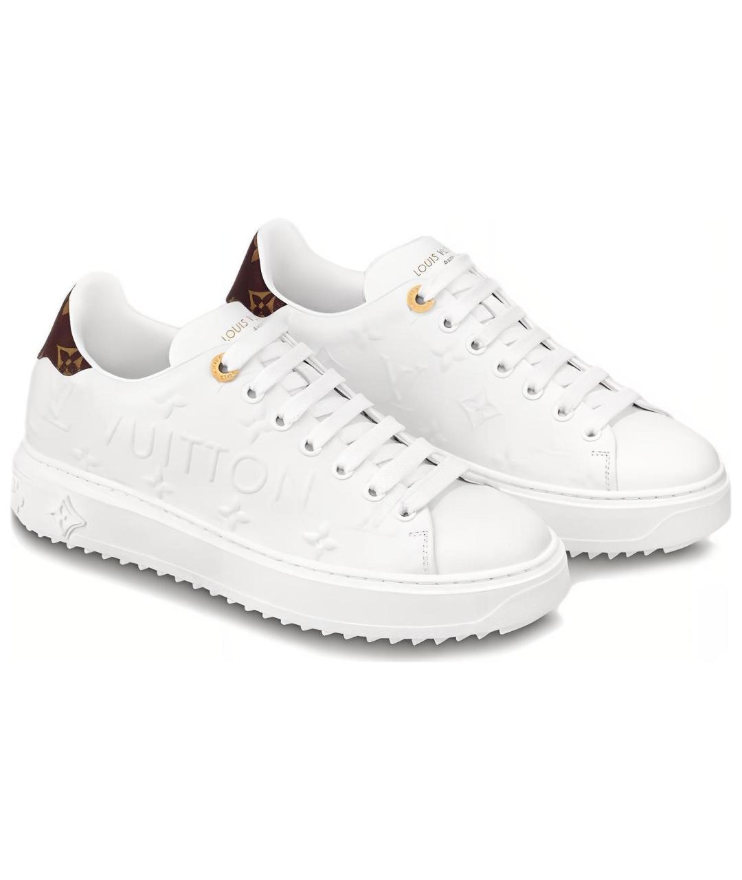 LOUIS VUITTON Белые кожаные кроссовки, фото 3