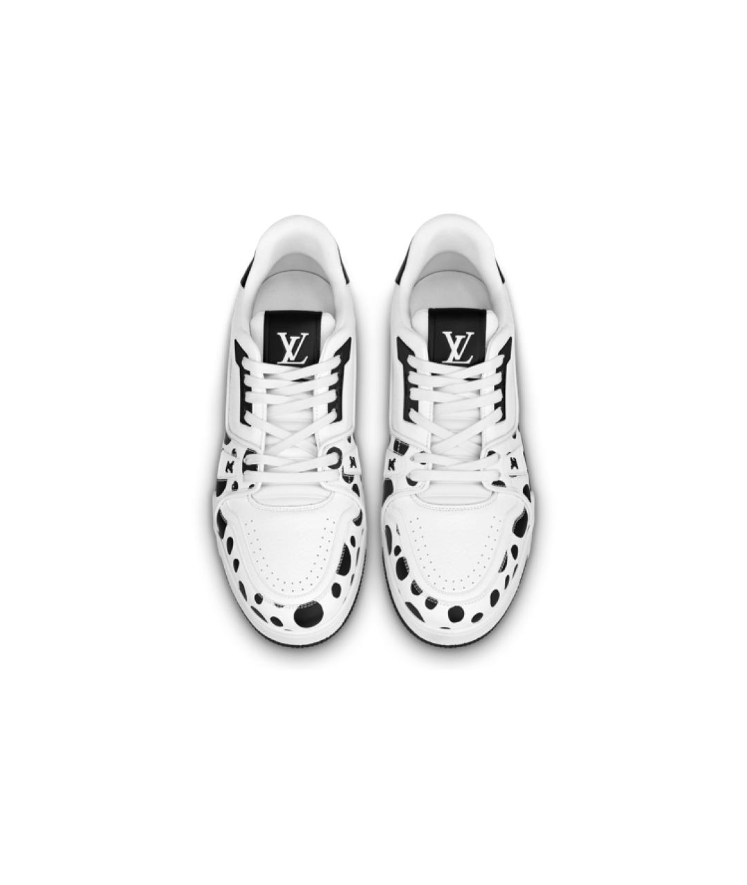 LOUIS VUITTON Белые кожаные кроссовки, фото 4