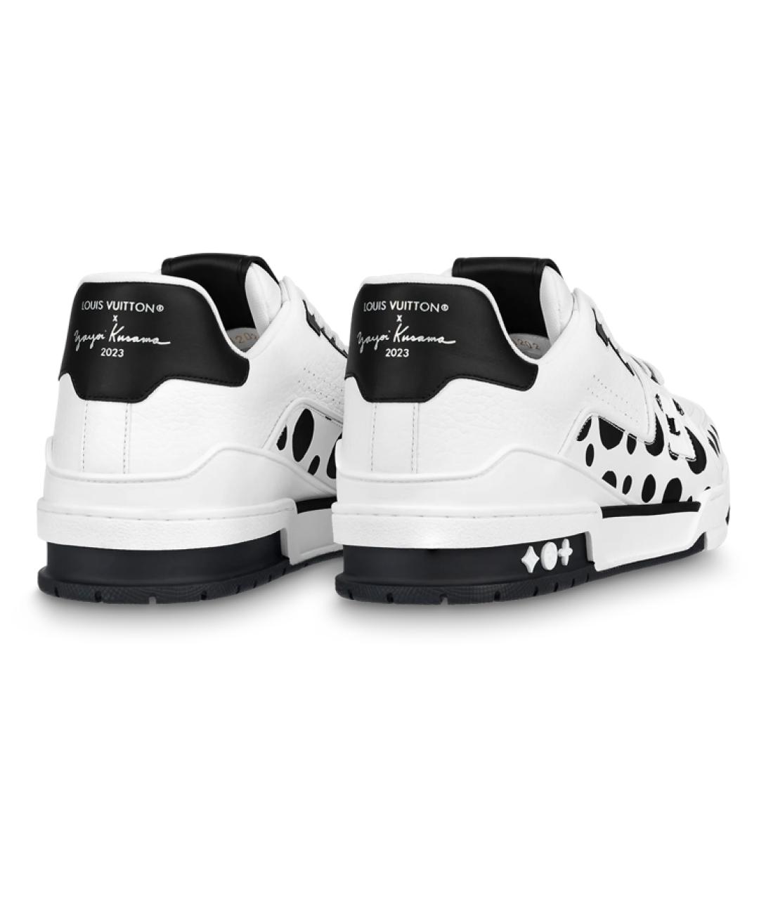 LOUIS VUITTON Белые кожаные кроссовки, фото 3