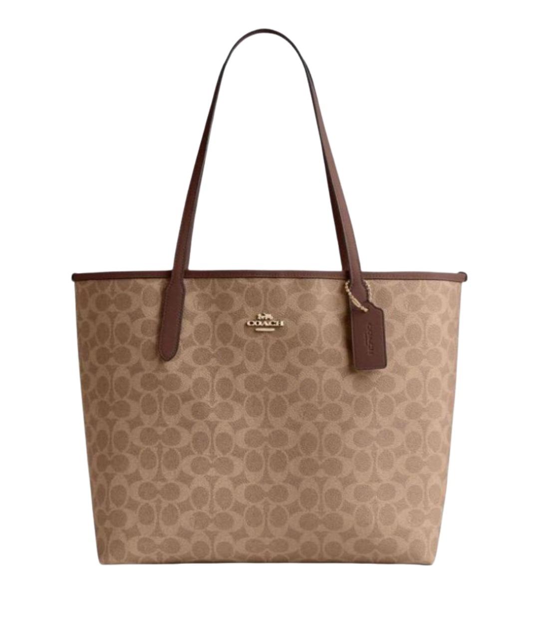 COACH Бежевая сумка тоут, фото 1