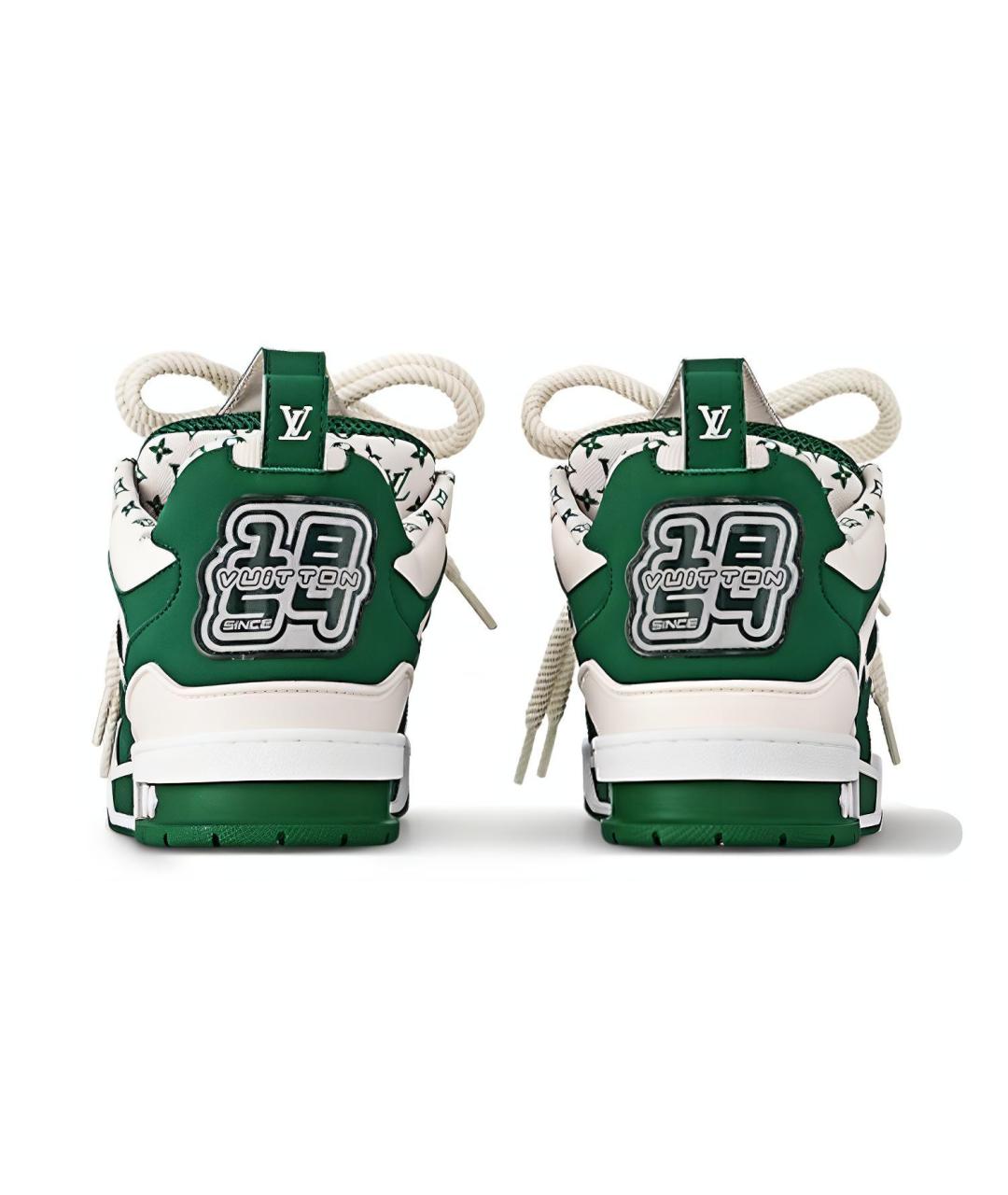 LOUIS VUITTON Белые кожаные кроссовки, фото 4