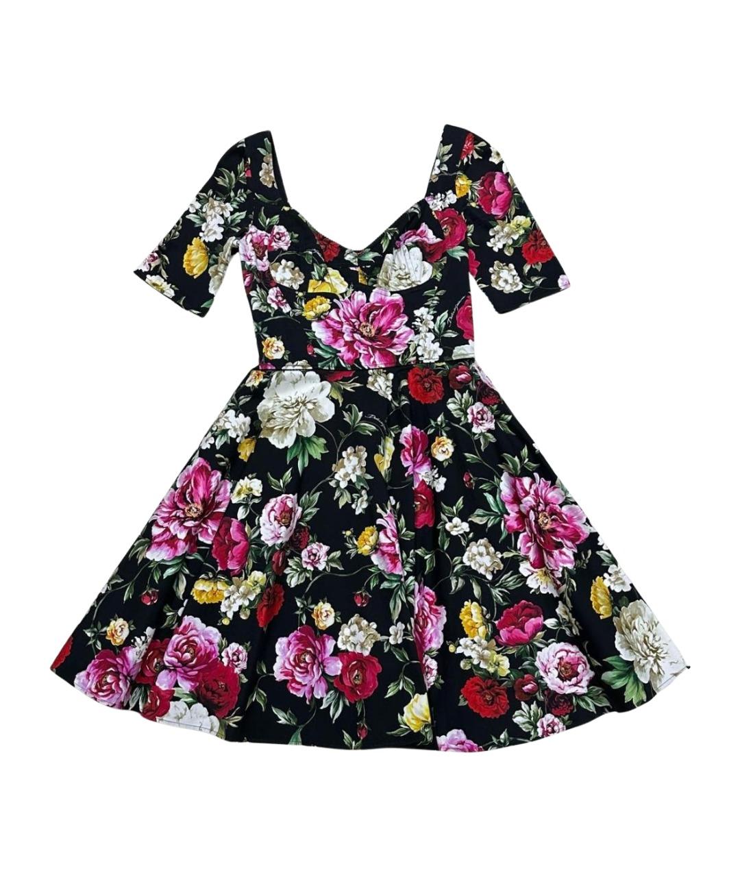 DOLCE&GABBANA Мульти хлопковое коктейльное платье, фото 1