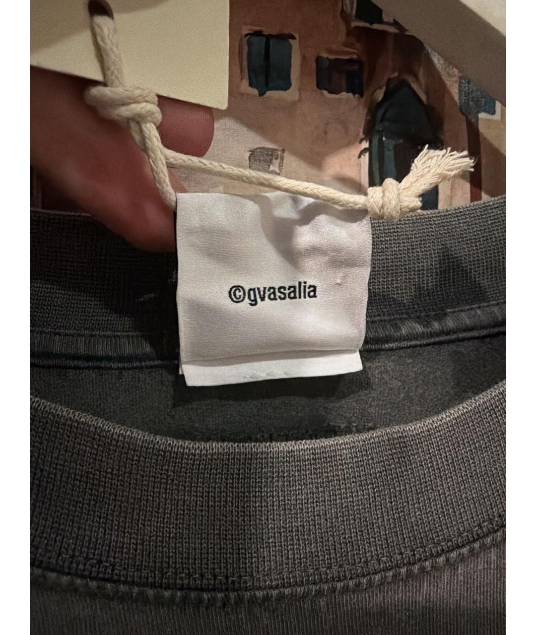 VETEMENTS Серая хлопковая футболка, фото 7