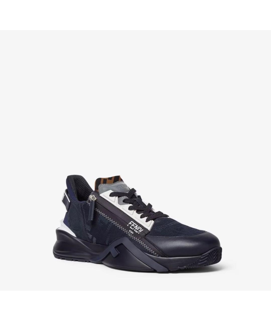 FENDI Темно-синие низкие кроссовки / кеды, фото 2
