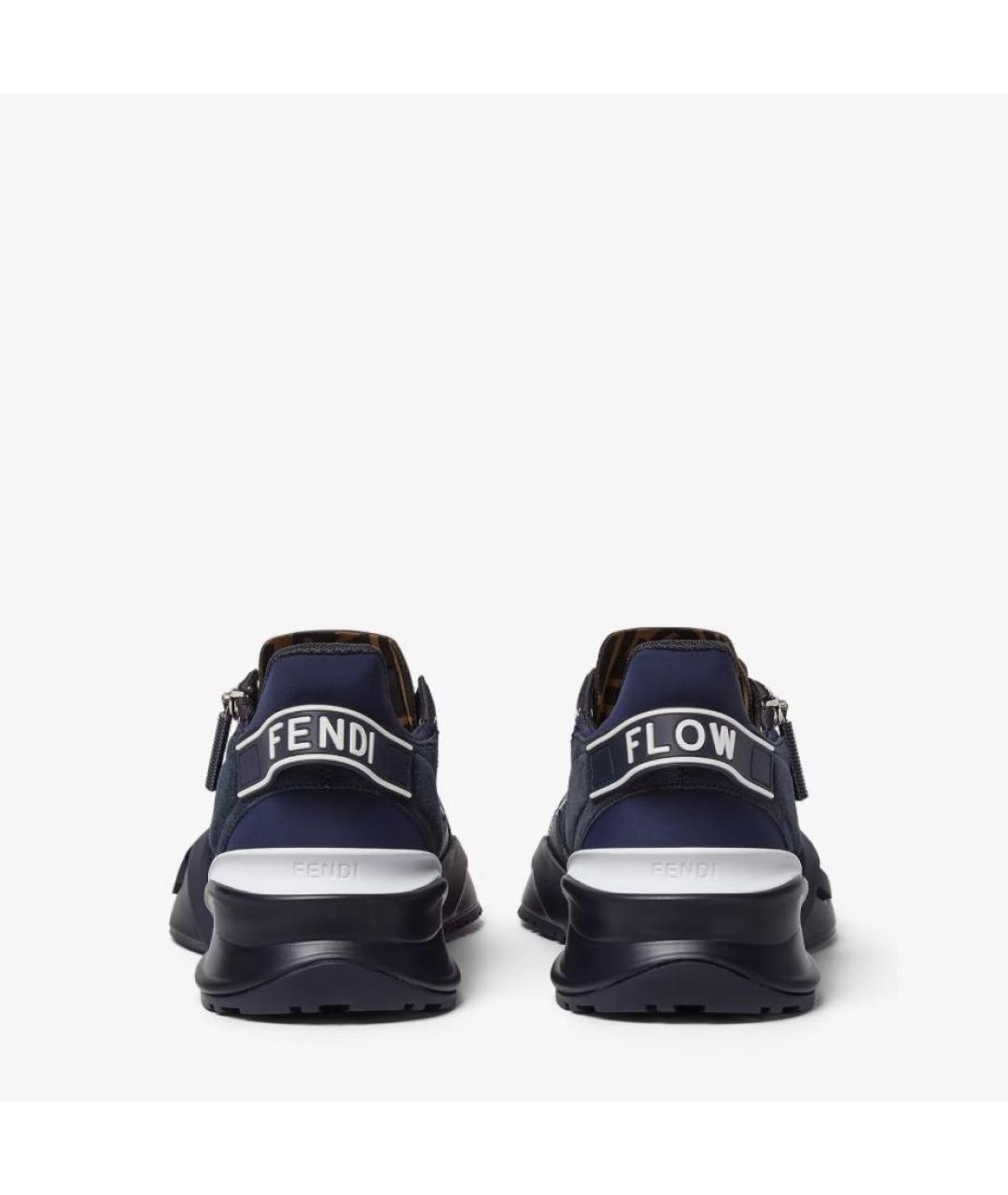 FENDI Темно-синие низкие кроссовки / кеды, фото 3