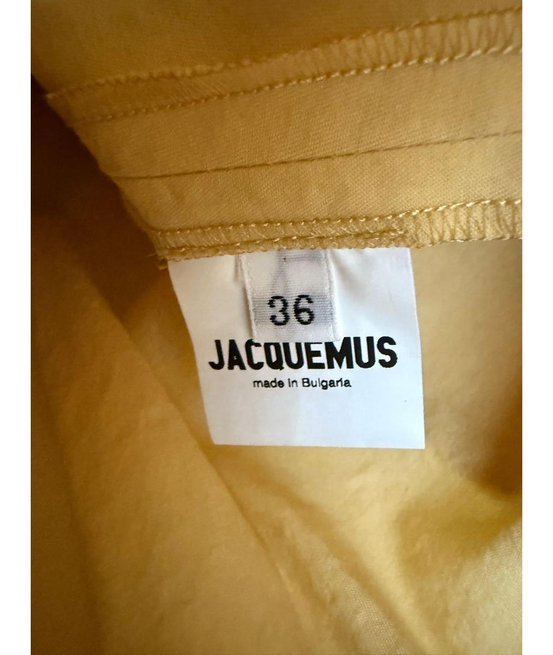 JACQUEMUS Горчичное повседневное платье, фото 4
