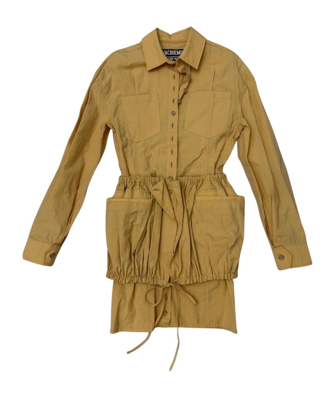 JACQUEMUS Горчичное повседневное платье, фото 1