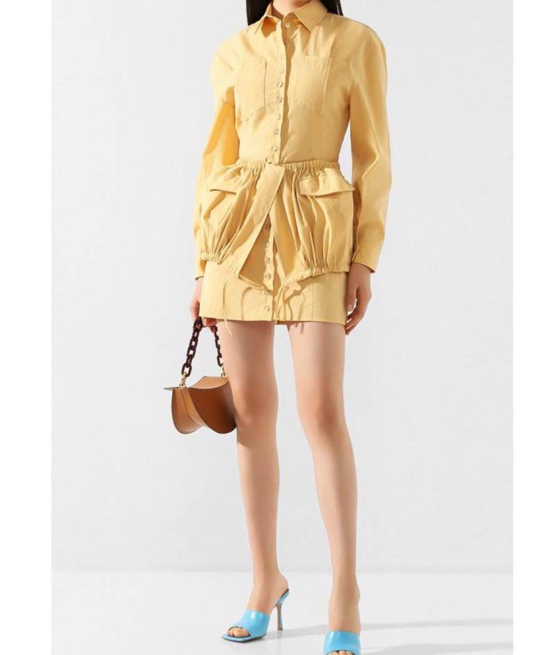 JACQUEMUS Горчичное повседневное платье, фото 5