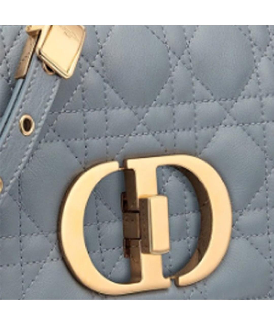 CHRISTIAN DIOR Синяя кожаная сумка через плечо, фото 5